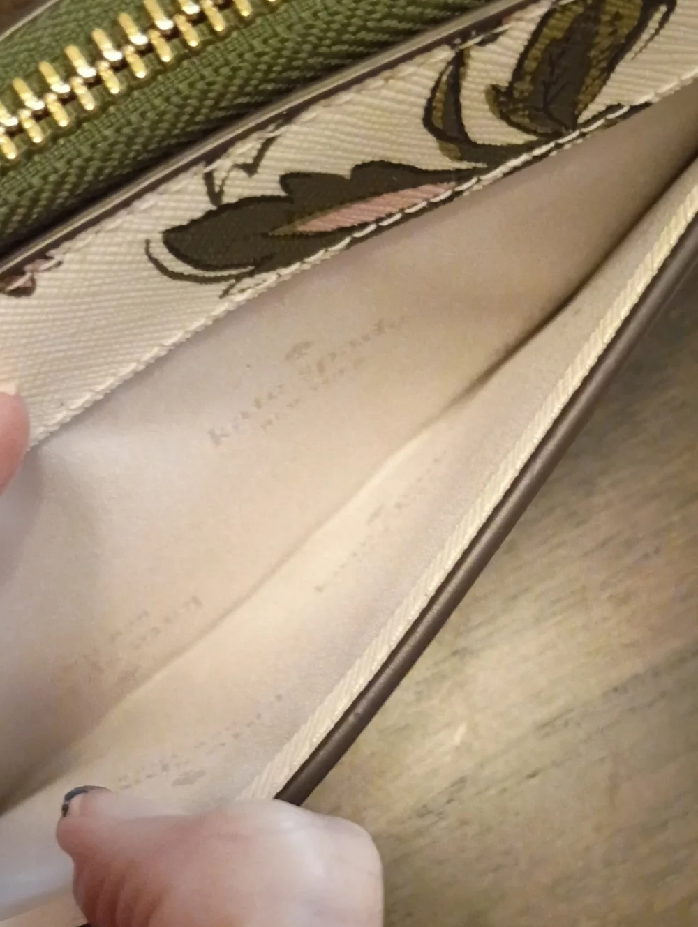Kate spade floral zip around wallet